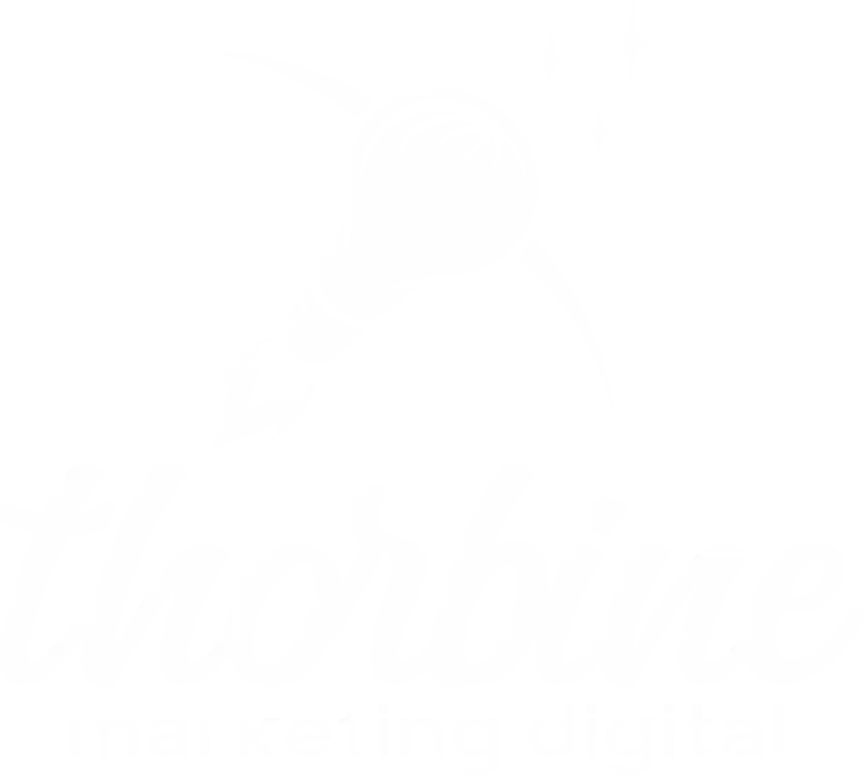 Logo Thorbine agência de marketing digital em São Bento do Sul toda branco fundo transparente
